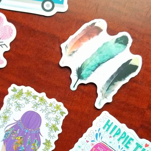 *Brand New!* 7 piece hippie sticker pack - Picture 6 of 8